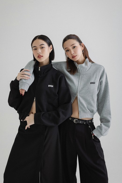 mi立領雙拉鍊外套