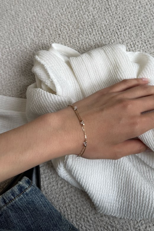 32 低調的光芒水晶雙層手鍊