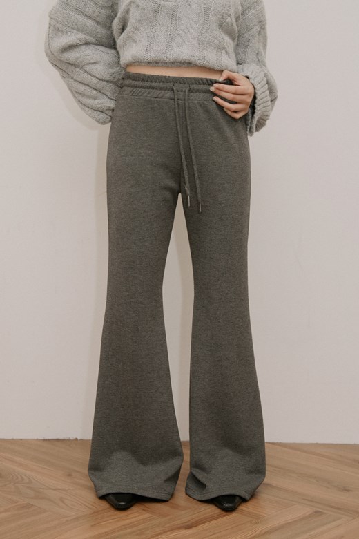 19 薄絨鬆緊喇叭棉褲