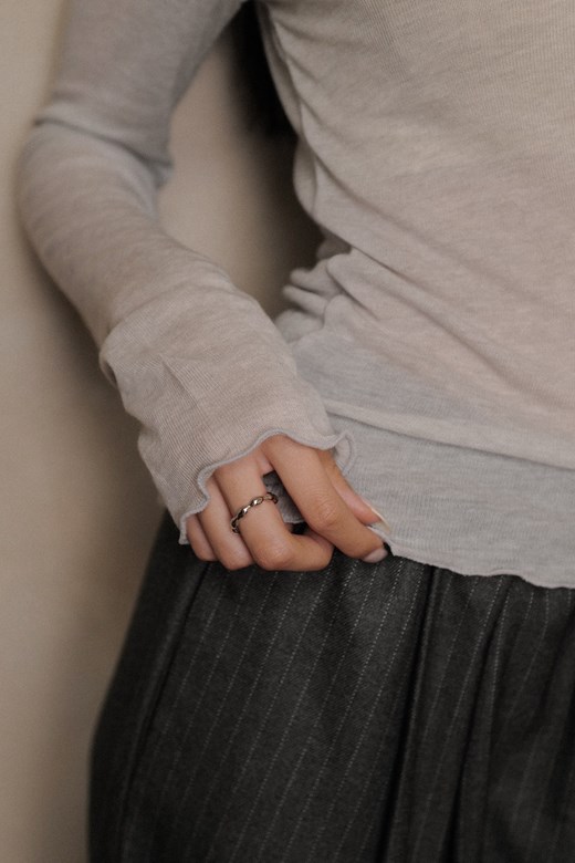 金屬雕塑波紋戒指