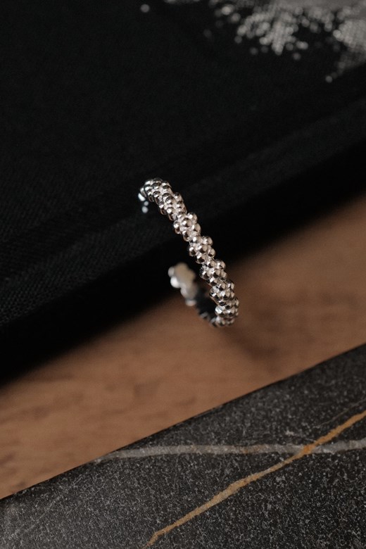 Silver Bead Line 925 純銀細珠戒