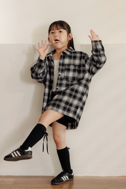日常格紋襯衫(KID)