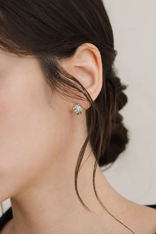 紋路小榛果耳環