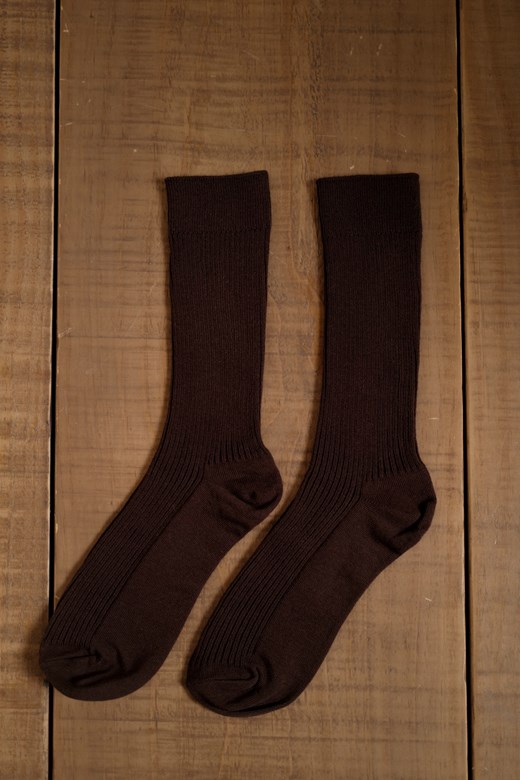 17厚磅羅紋保暖中筒襪