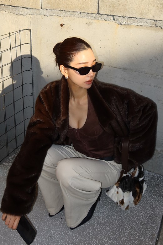 麂皮繞頸馬甲BRA背心