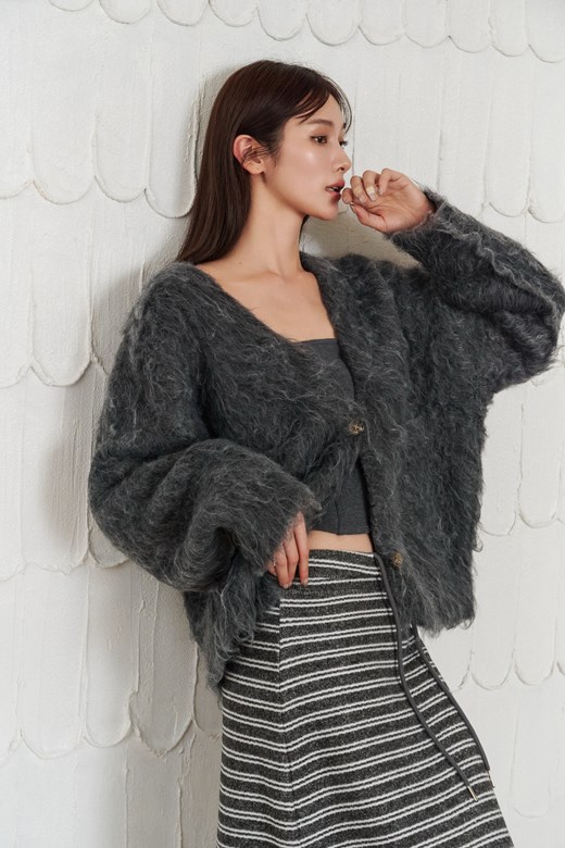 03 棉羊毛造型開襟外套