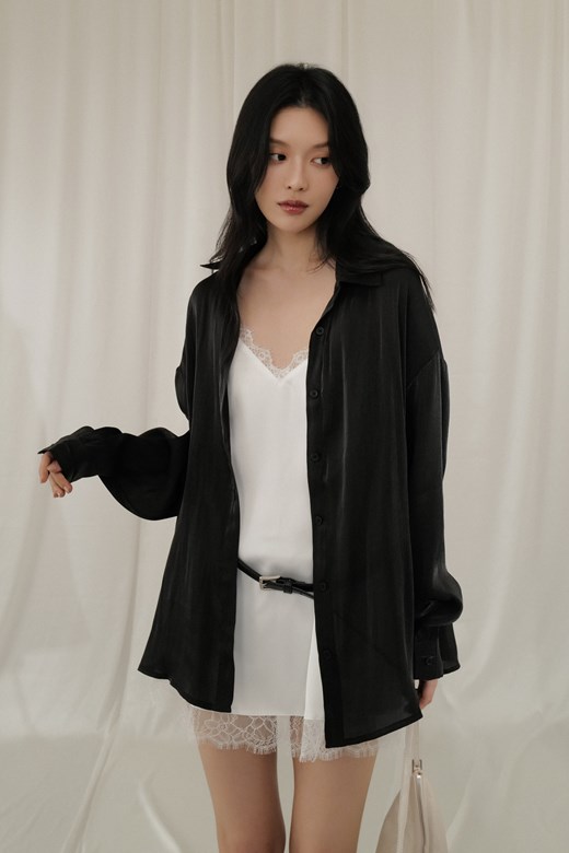 微透膚光澤襯衫