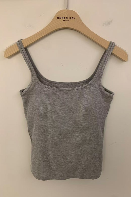可可夾心方圓領背心BRA TOP