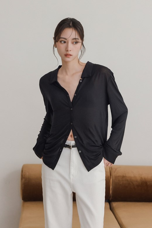 裸感天絲面膜襯衫