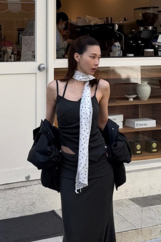 不規則剪裁設計細肩BRA TOP