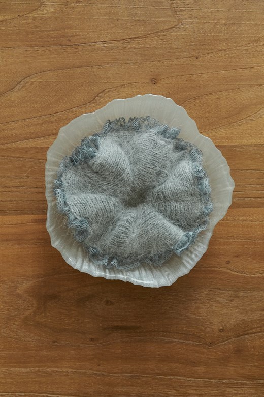 針織絨毛蕾絲大腸圈