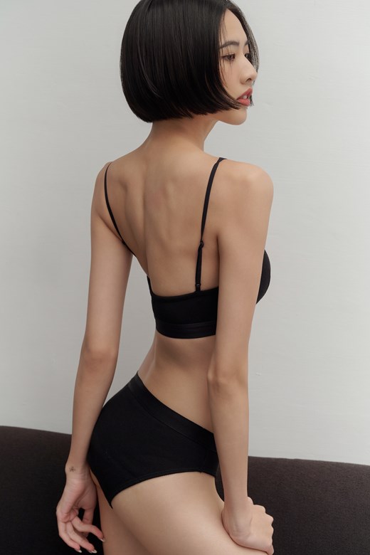 極簡羅紋低腰內褲