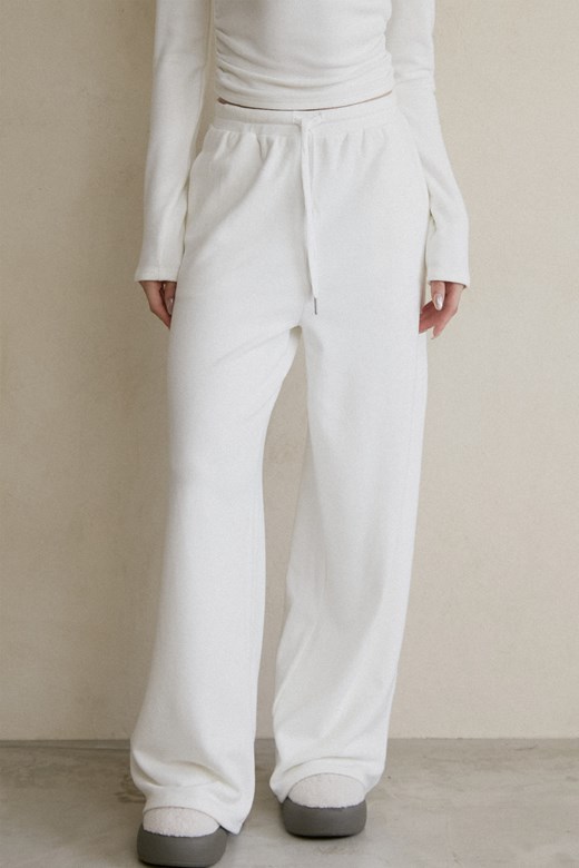 磨毛蓄熱休閒抽繩長褲