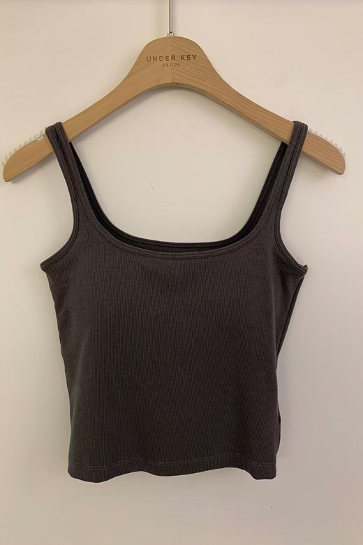 可可夾心方圓領背心BRA TOP