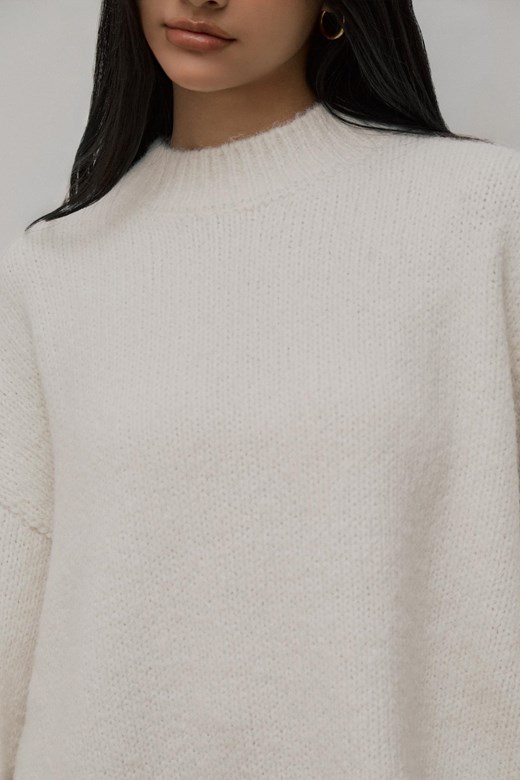 立領坑條大大毛衣