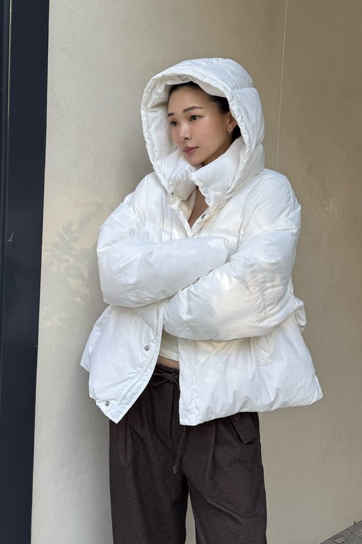 可拆式連帽立領羽絨外套