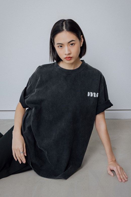 mi發泡印花寬鬆水洗TEE