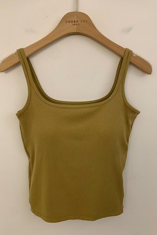 可可夾心方圓領背心BRA TOP