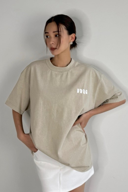 mi發泡印花寬鬆水洗TEE