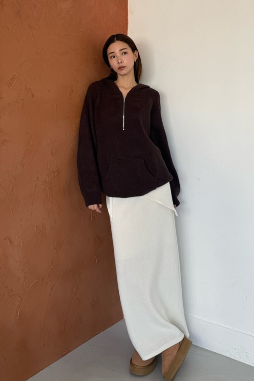 16 棉質後開岔長裙(附綁巾)