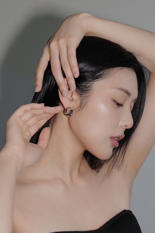 波紋曲線耳環