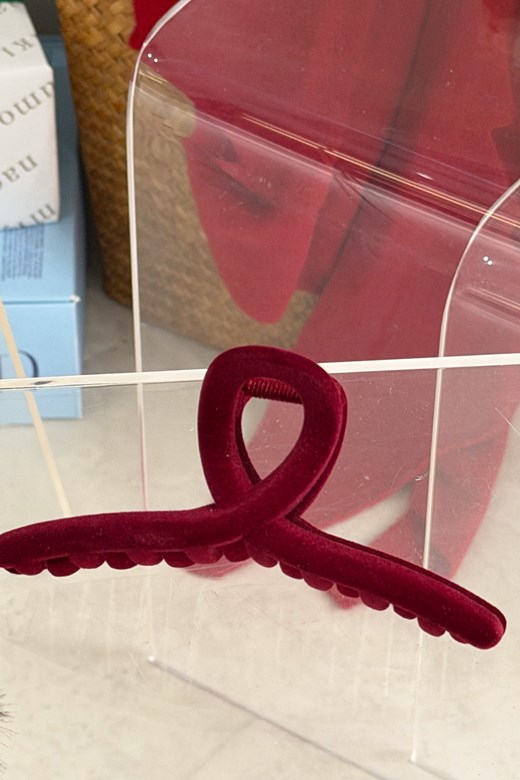 霧感毛絨髮抓夾