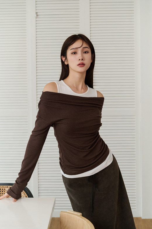 07 假兩件式長袖上衣