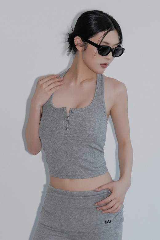 mi涼感開釦繞脖美背BRA TOP背心