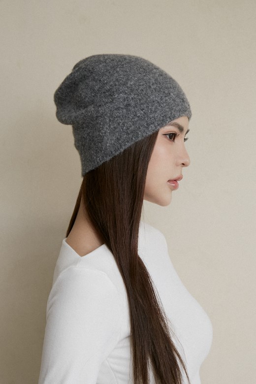 日常素色毛絨針織毛帽