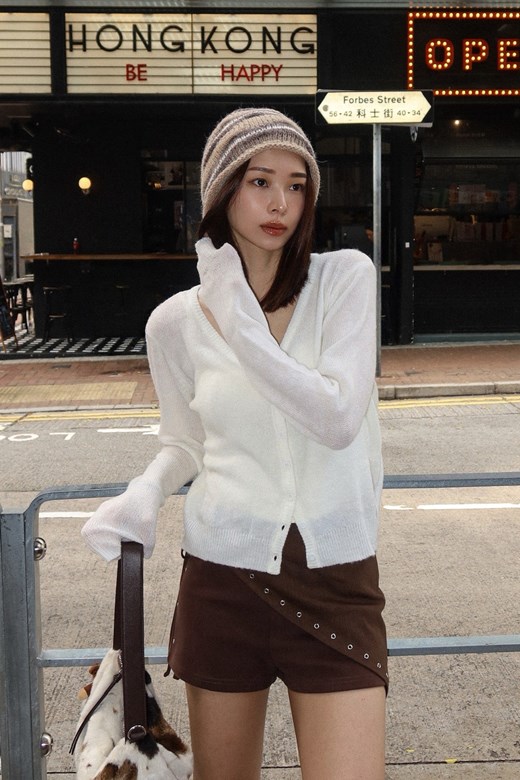 質感排釦針織小罩衫