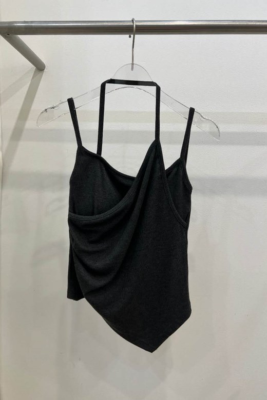 不規則剪裁設計細肩BRA TOP