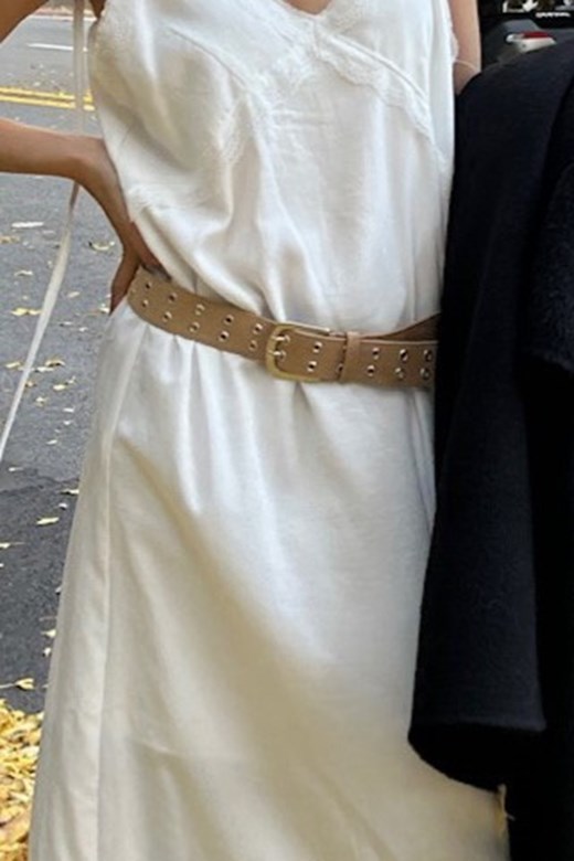 19 Contour Loop 雙環孔麂皮皮帶