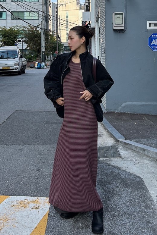 16Bare Ribbon Backless 露背綁帶線條洋裝