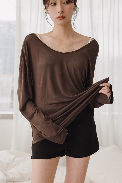 寬鬆後綁帶面膜長tee