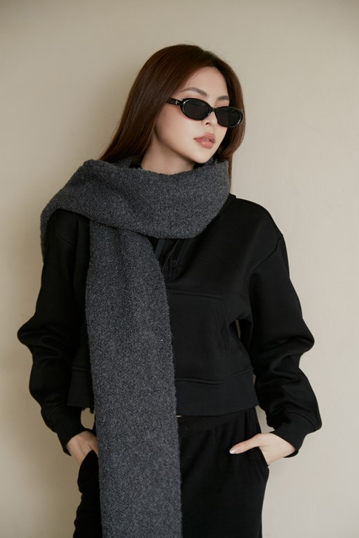 雲絨蓬鬆保暖大圍巾