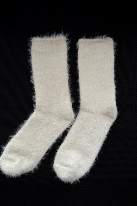 毛毛細閃中筒襪