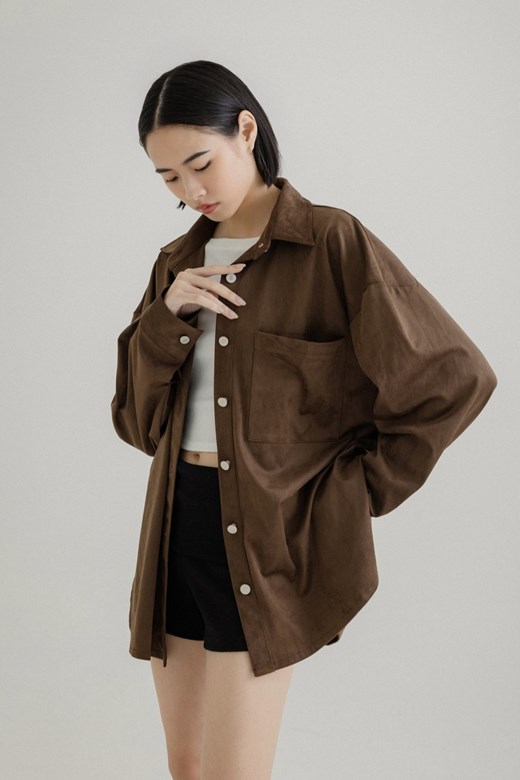 11 麂皮排扣休閒外套