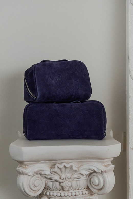 仿麂皮感手提收納方包(大)