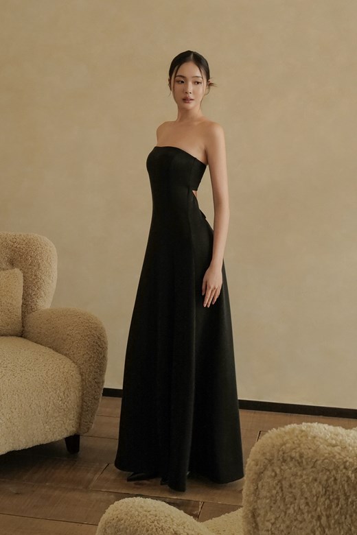 輕柔棉美背綁帶BRA TOP長洋裝