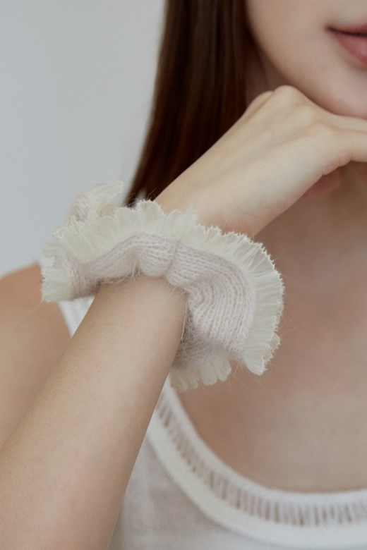 輕柔紗感針織大腸圈