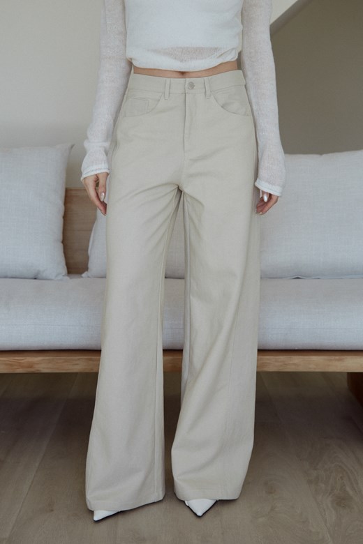 質感剪裁斜紋長褲