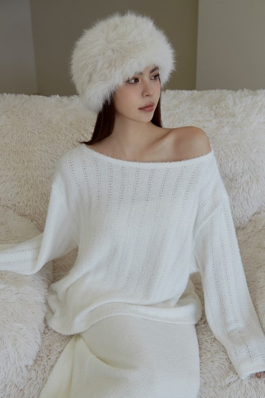 慵懶感寬鬆針織上衣