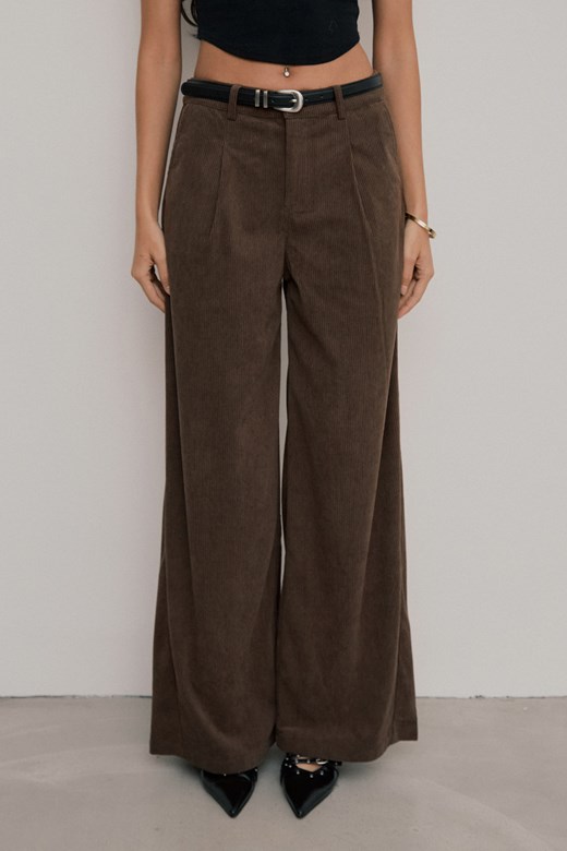 鬆弛感燈芯絨寬褲