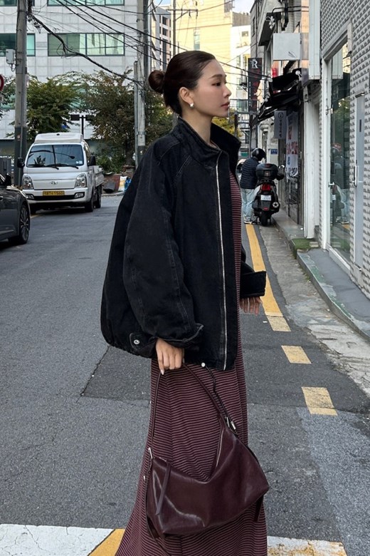 18 立領高級厚磅丹寧鵝絨外套