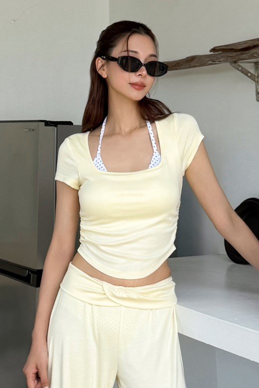 莫代爾柔棉BRA TOP短袖上衣