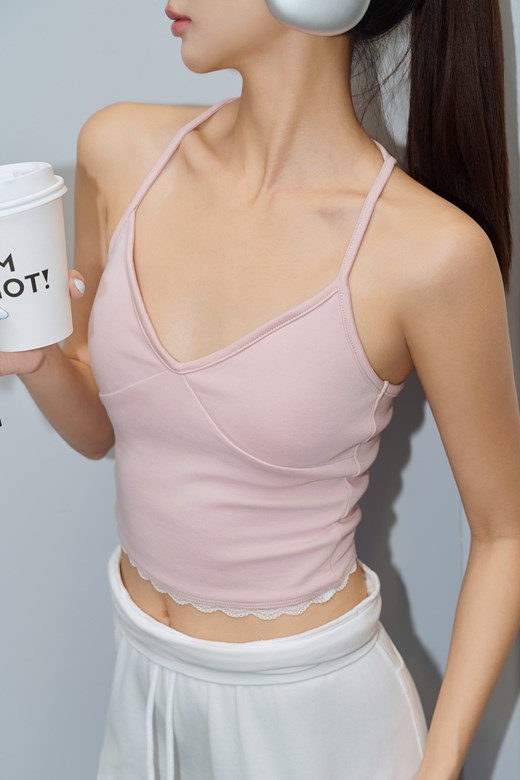 日常厚磅柔棉細肩BRA TOP背心