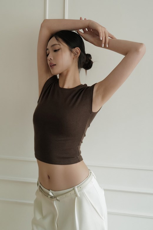 慕斯柔彈連袖短TEE(長版)