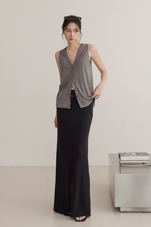 裸感天絲面膜排釦背心