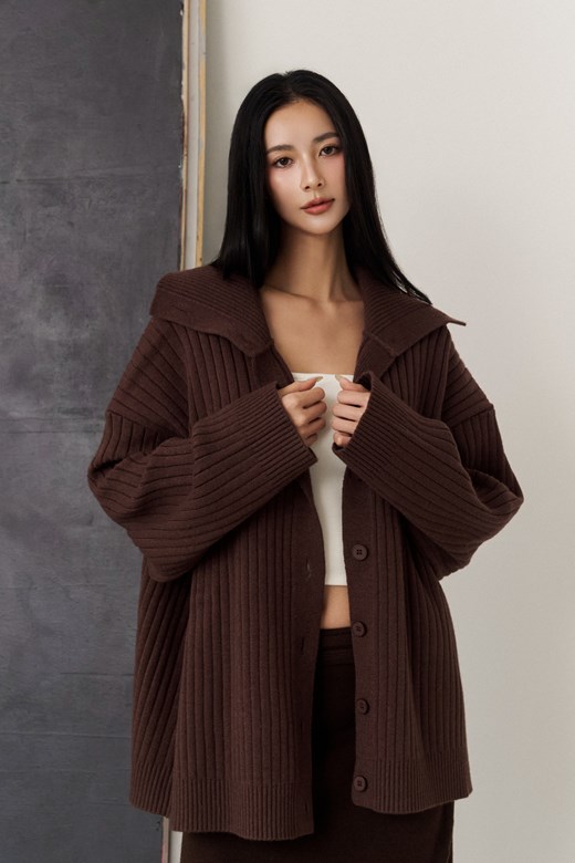高領排釦可開襟兩穿毛衣