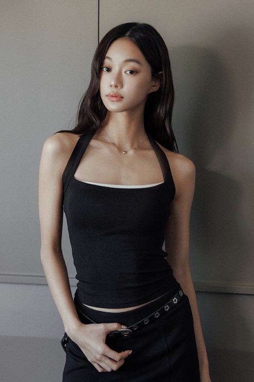撞色繞頸BRA TOP